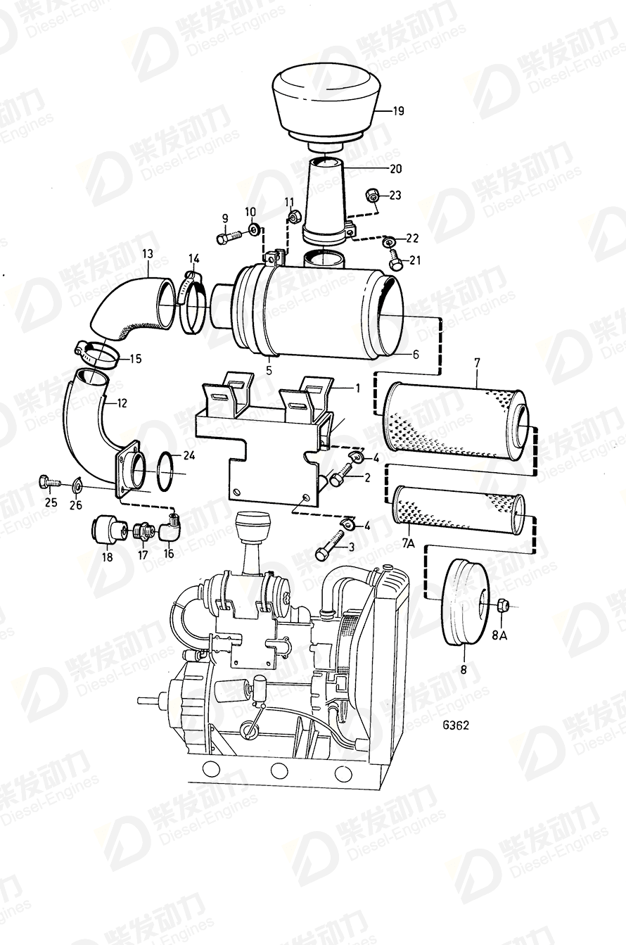 VOLVO Tensioning band 4708884 Drawing